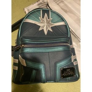 Rare and retired Disney captain marvel kree loungefly backpack